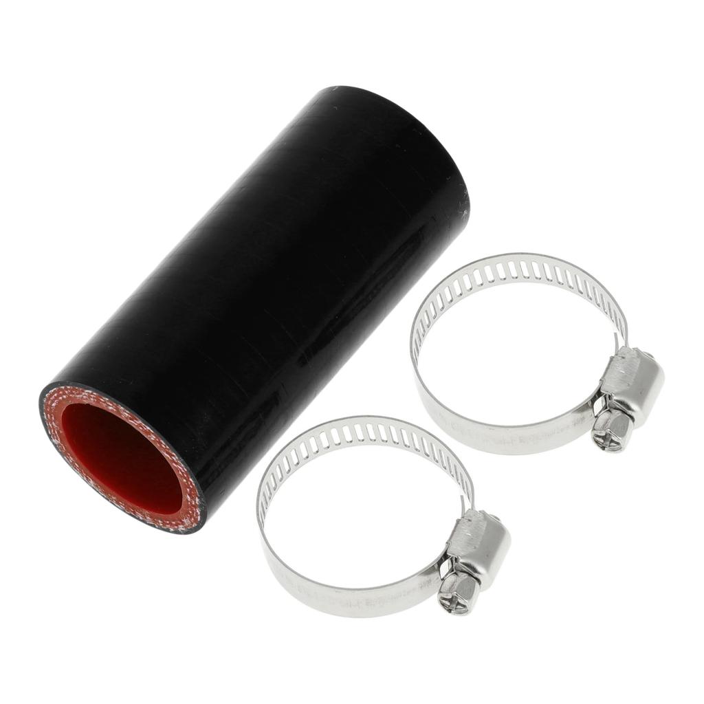 X AUTOHAUX Silicone Hose, Straight Silicone Tube, Black, Length 3.0 Inches (76 Mm), Inner