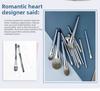 Makeup Brush Silver Snow Explosion 14 Makeup Brush Bundle Bag Set 5 Large 9 Small Environmentally Friendly Carton