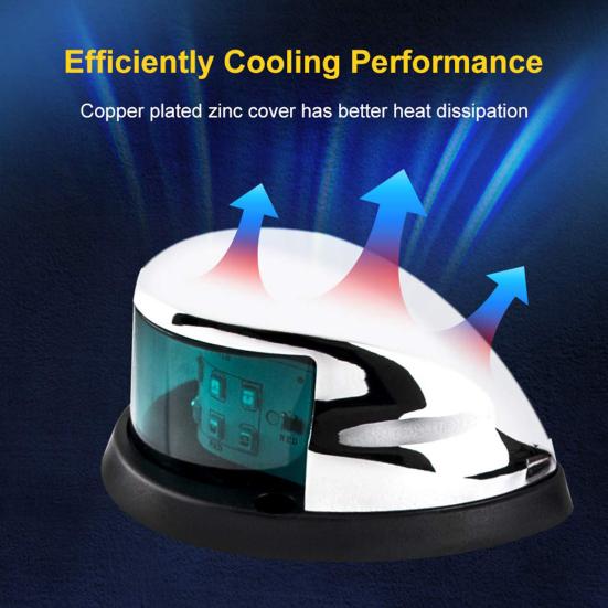 Boat Navigation Light Super Bright IP67 Waterproof Energy Saving Simple Installation LED Ship Light Accessories