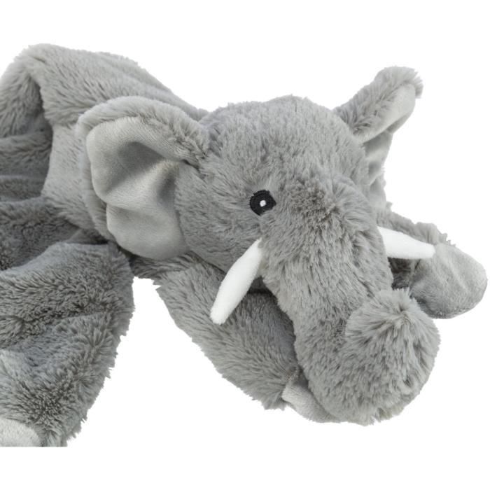 Jouet peluche - Trixie - Éléphant - Gris - Pack de 2 - Pour chien