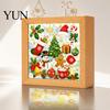 Acrylic Puzzle Night Light DIY LED Light, Christmas Town Jigsaw Lamp, Hand Assembled Decorative Box for Bedroom Desktop Warm White Lighting Home Decor