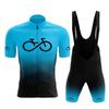 Mens Quick-Dry Cycling Jersey Bib Shorts Set Mountain Road Bike Riding Sportswear