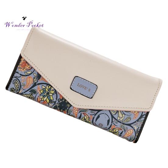 Женский кошелек в форме конверта, винтажный цветочный ромб с принтом, длинный, портативный, из искусственной кожи, большой емкости, с твердым швом, женский кошелек, сексуальная одежда для взрослых