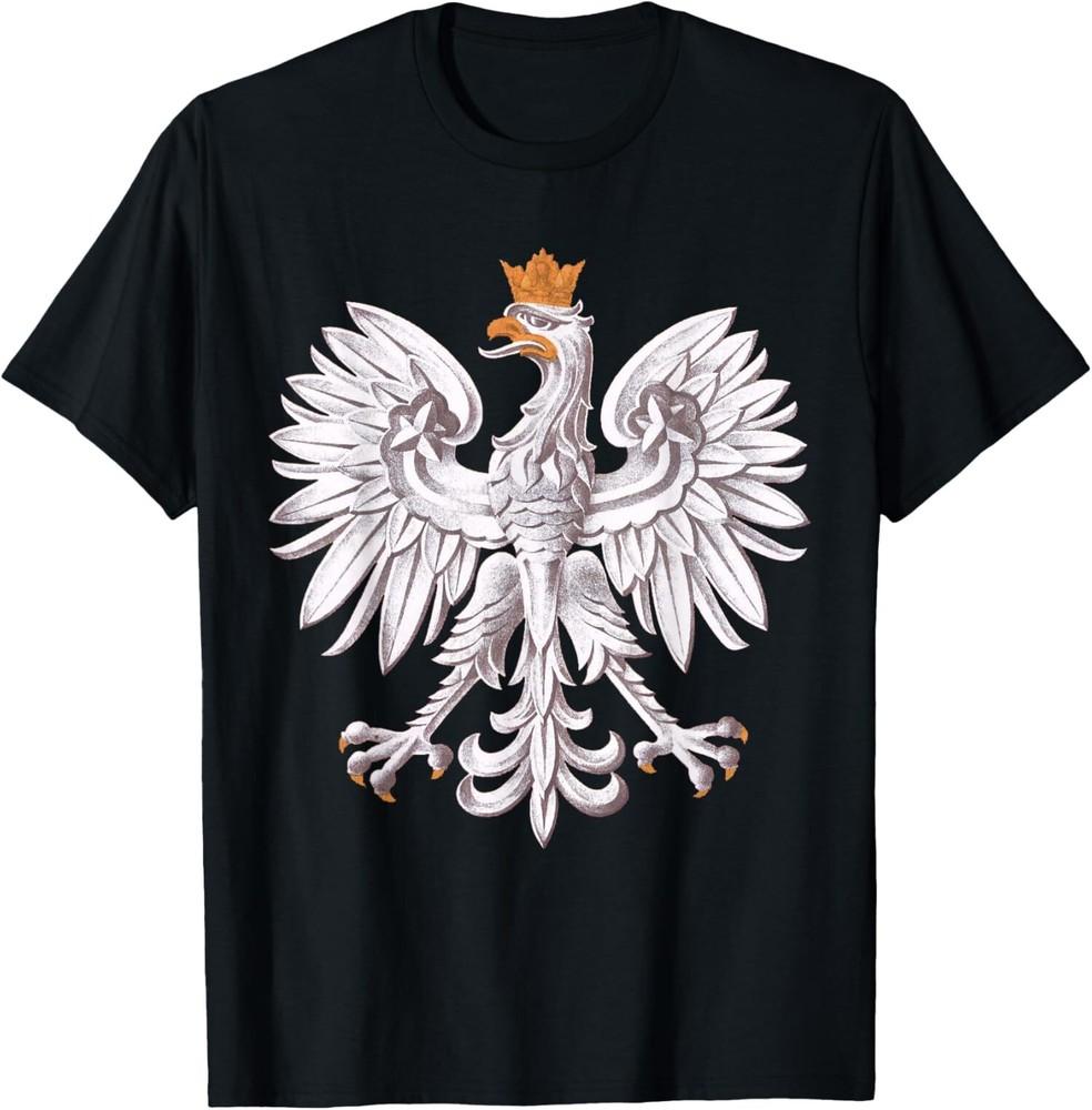 Brand New LIMITED Vintage Polish White Eagle Poland Polska T-Shirt