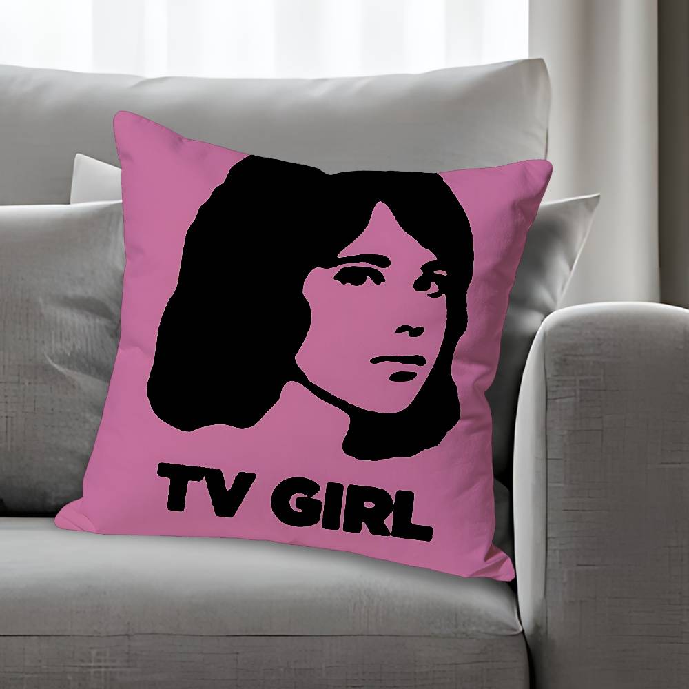 TTv Girl Who Really Cares Anime Celebrity Merchandise AllMatch Printed Pillow Case Sofa Car Office Room Decoration Protector