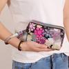 Waterproof Canvas Wallet Print Three Zippers Bags Simple Flower Coin Purse  Ladies
