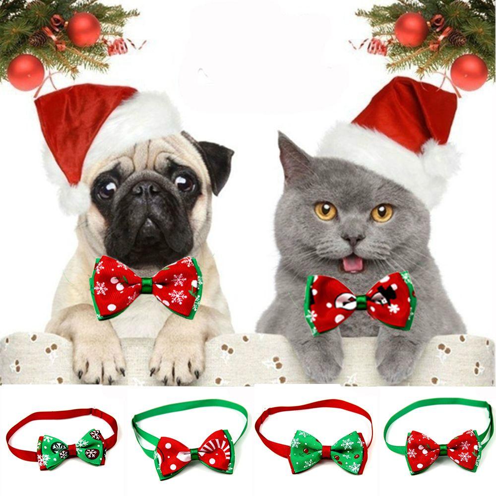 Decor Holidays Grooming Accessories Bowknot Collar Cat Choker Pet Christmas Necktie Dog Bow Tie