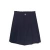 Women's 2024 Summer Black Pleated Wide-Leg High-Waisted A-Line Shorts