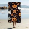 Halloween Cartoon Ghosts Pumpkins Bats Beach Towel Bath Towels Microfiber Quick Dry Sand Free Beach Yoga Spa Gym Pool