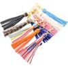Fashion Gold Colour Alloy Lobster Clapes Leather Tassel Pendant Keychain for Women's Bag Accessories