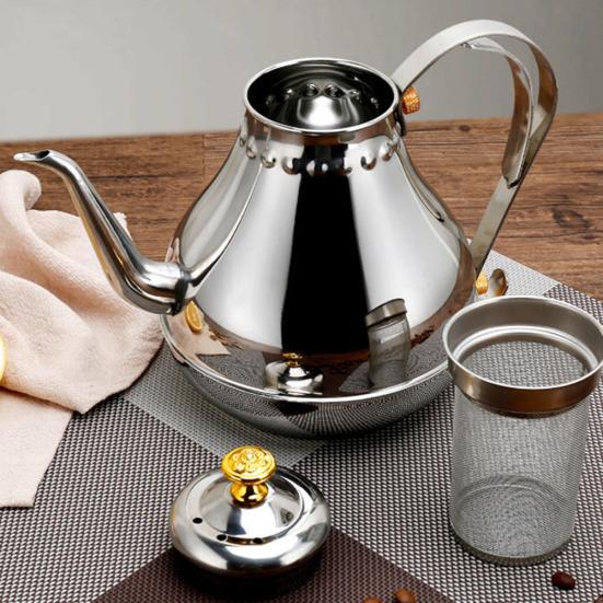 Чайник для кофе, чая из нержавеющей стали, ситечко для заливки чайника, фильтрующий горшок