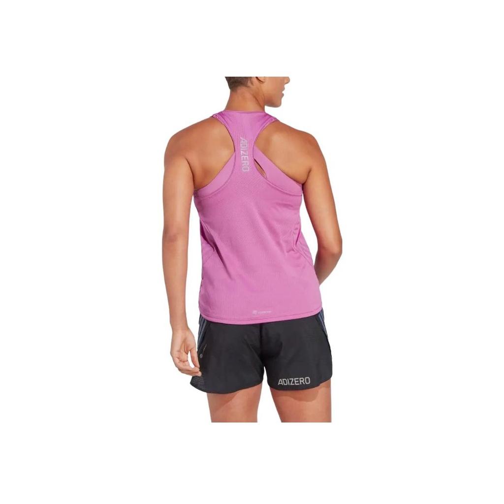 Adidas Logo Print Round Neck Sports Tank Top Women Tops Pink HK7138