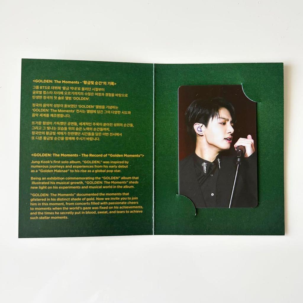 [USED] Jungkook GOLDEN Seoul Exhibition Bonus Trading Card Included
