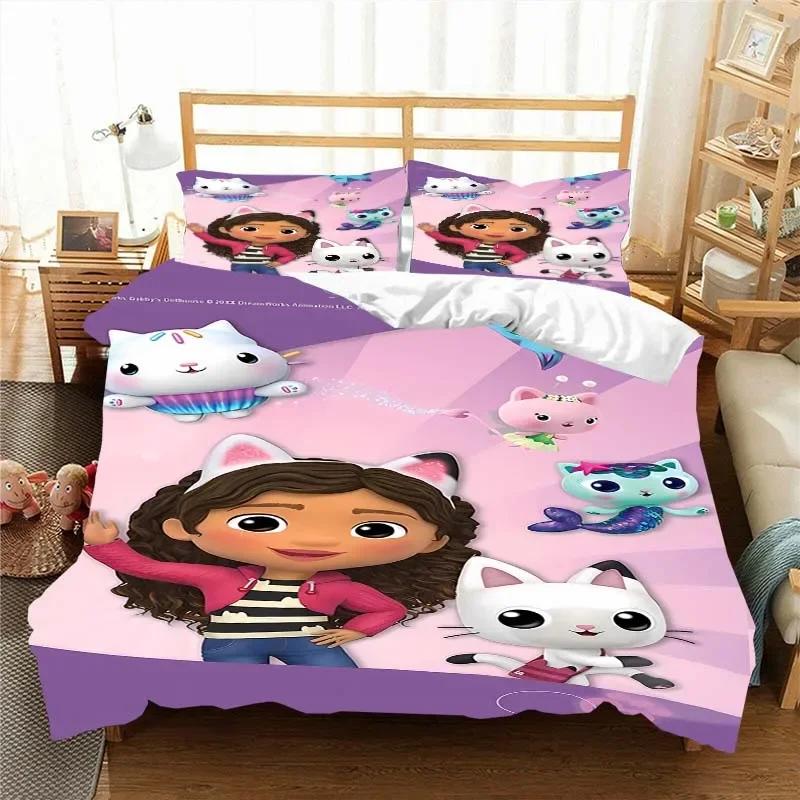 Комплект постельного белья Gabbys D-Dollhouse, пододеяльник, одеяло, односпальная кровать, двуспальная кровать, для детей, девочек и мальчиков, подарок, комплект постельного белья размера «king size»