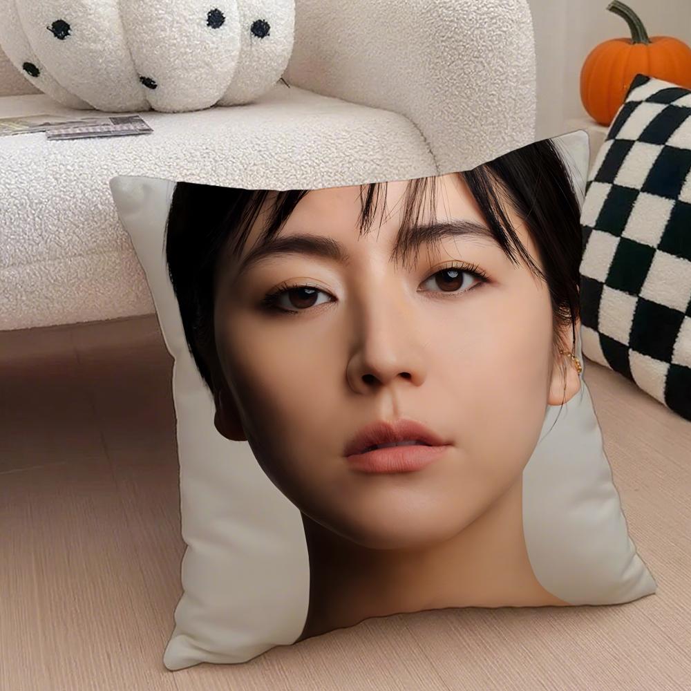KKyoko Fukada or MMasami Nagasawa Cushion Cover Throw Pillow Cover Hidden Button Durable Polyester Chair Cushion