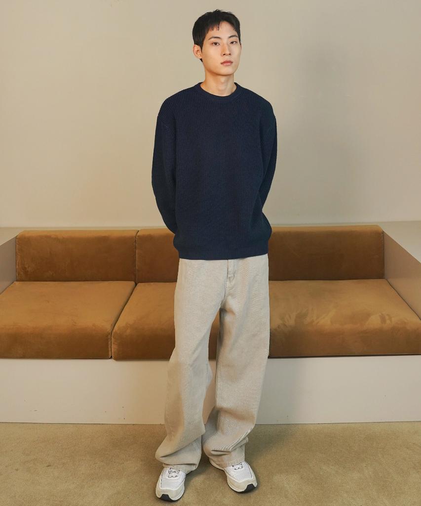 INTEMPOMOOD Hazzi Elbow Volume Pullover_Navy