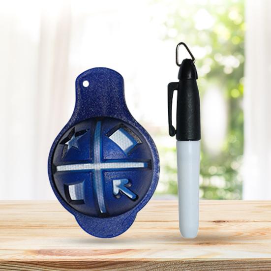 2Pcs/Set Golf Ball Liner Easy to Draw Durable Compact Golf Accessory Liner Marker