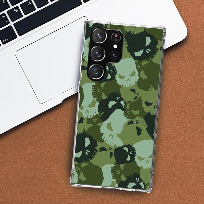 Чехол для телефона в стиле милитари с камуфляжным принтом для Samsung Galaxy S24 S23 S22 Ultra S21 S20 Fe S10 Plus S10E S9 S8 + чехол-панель