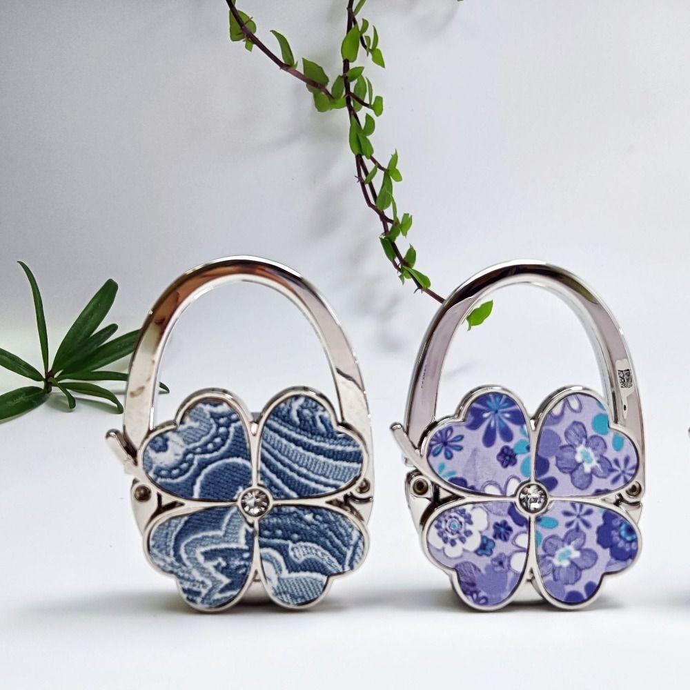 Крючок для сумки в виде цветка, держатель для сумки в виде четырехлистного клевера, модная вешалка для сумки для стола в помещении и на улице