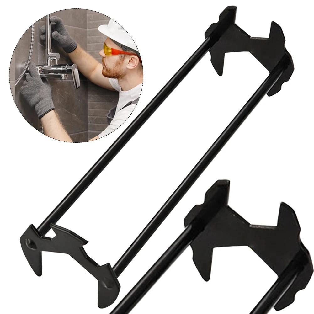 1/2 PCS Basin Wrench 7 Sizes Faucet Wrench Four-Jaw Hex Under Sink Wrench Faucet Tool Multifunctional Steel for Bathroom Kitchen