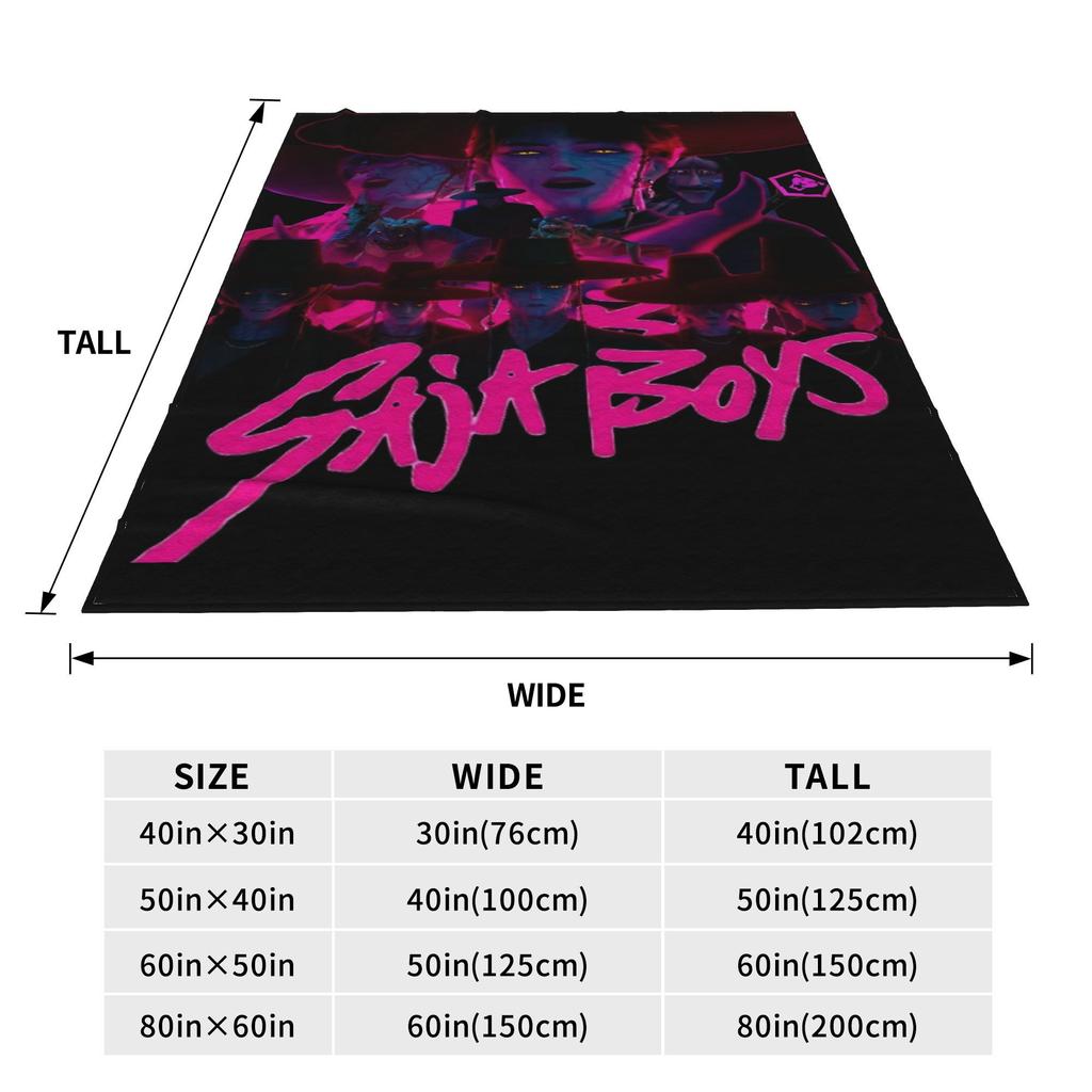 saja boys demon kpop demon hunters Blanket Quality Soft Warm  Throw Blanket Winter Girls Boys Couch Chair Fluffy Bedspread