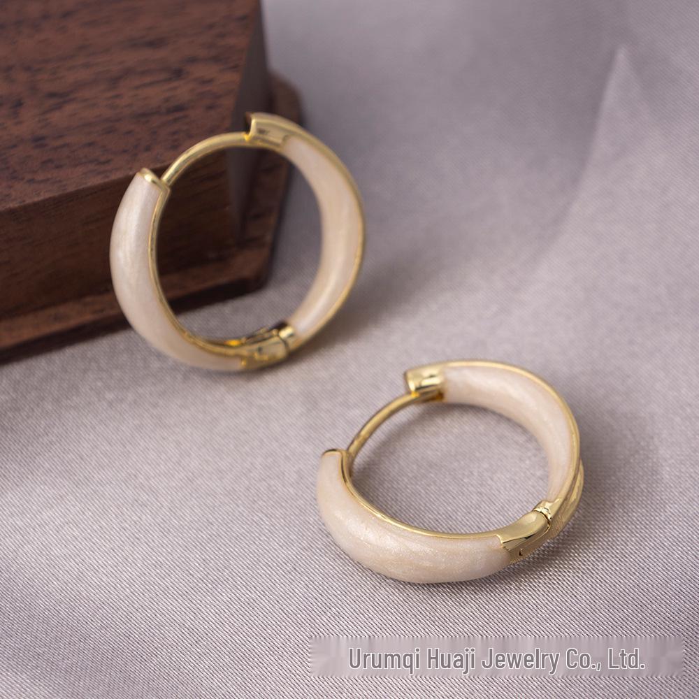 Элегантные серьги с иглами из серебра 925 пробы: Универсальные французские серьги-кольца из меди в нескольких стилях для изысканного образа