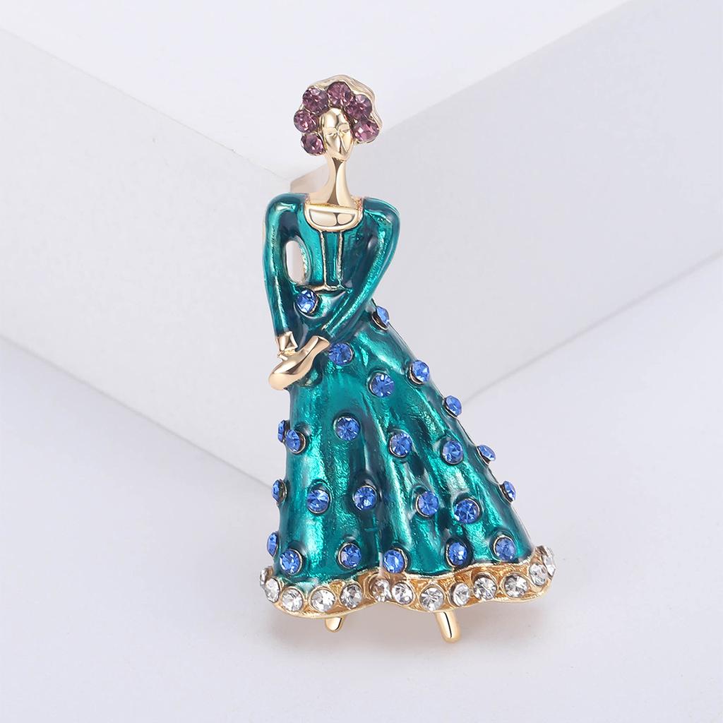 Брошь-корсаж с изображением девушки из мультфильма «Ветер», простые аксессуары для одежды «Темперамент»