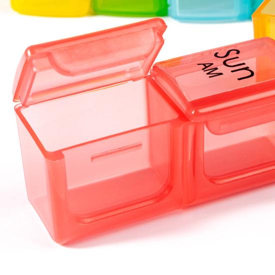 Органайзер для таблеток, ящик для хранения, большая вместимость, несколько отделений, не содержит бисфенол А, еженедельная организация, прозрачный материал, контейнер для таблеток, органайзер для таблеток