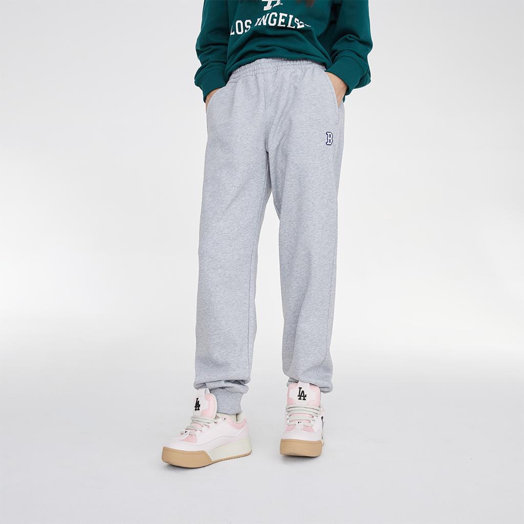 MLB Knitted Sweatpants Unisex Light Heather Gray 3APTB0134-43MGS