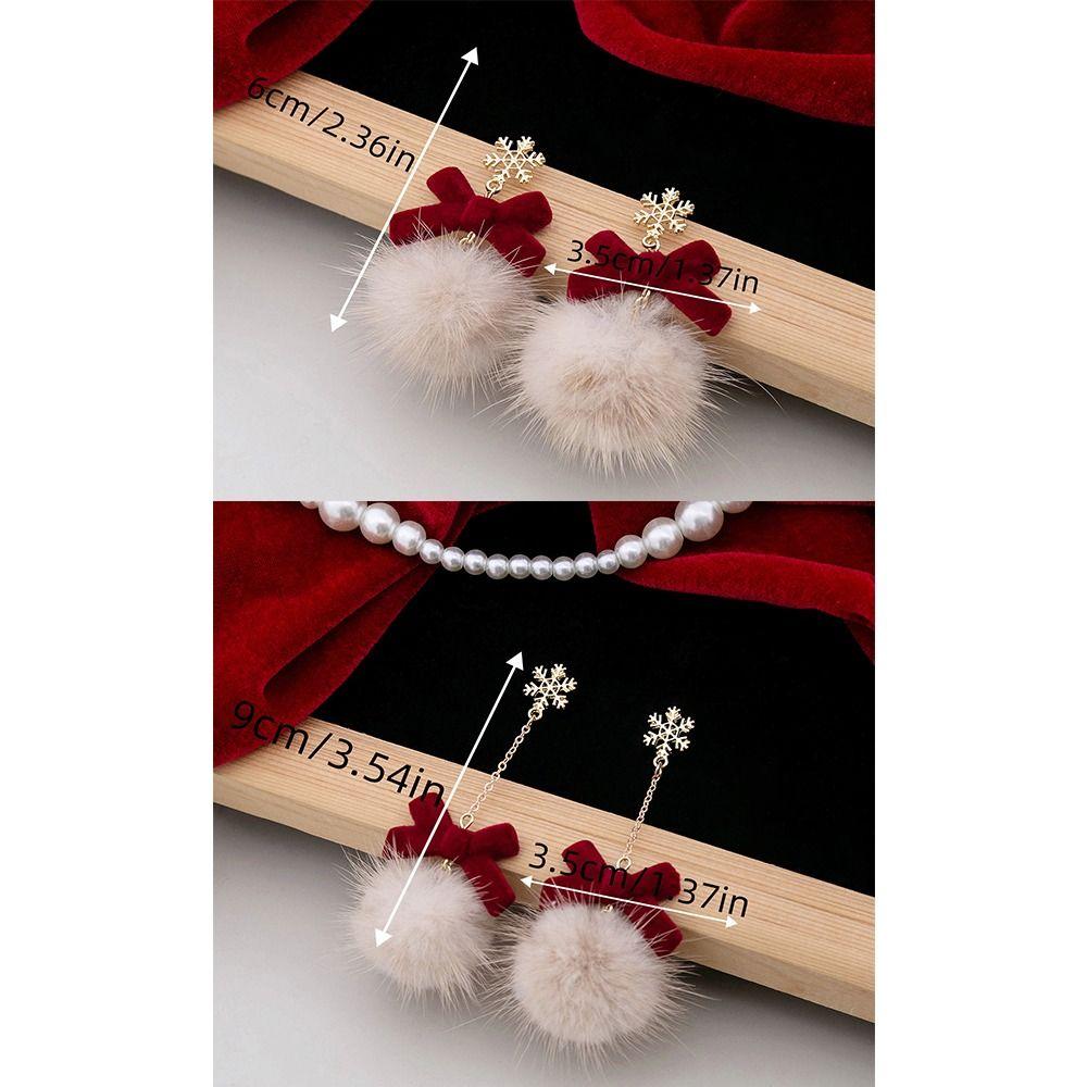 Zinc Alloy Stud Earrings Red Color Tassel Earrings Fashion Bowknot Earrings Jewelry
