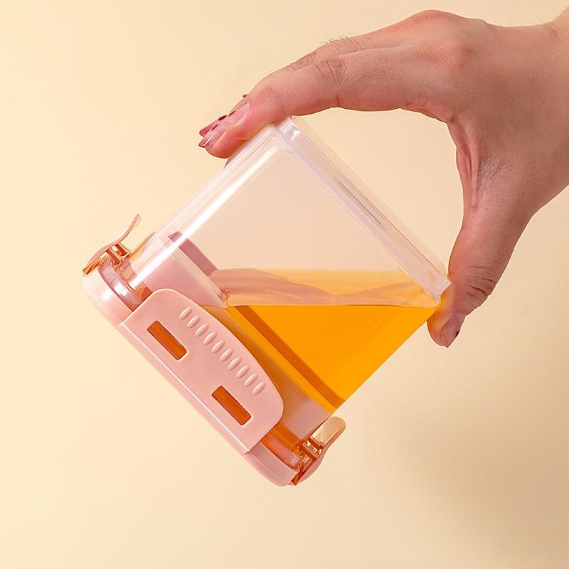 1 шт. Портативный контейнер для хранения продуктов с крышкой и ложкой, герметичный, герметичный, коробка для сухого молока, 600 мл, пластиковый контейнер для хранения продуктов, банка