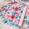 Diaper Pad Waterproof Anti-slip Back Reusable Cartoon Printing Leak-Proof Menstrual Period Bed Pad
