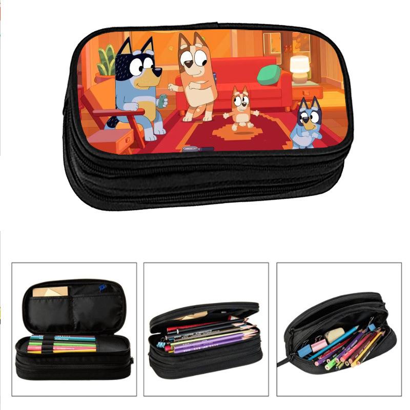 Bluey Bingo Primary School Stationery Pencil Case Cartoon Characters Children'S Cute Stationery Storage Supplies Daily Surprise