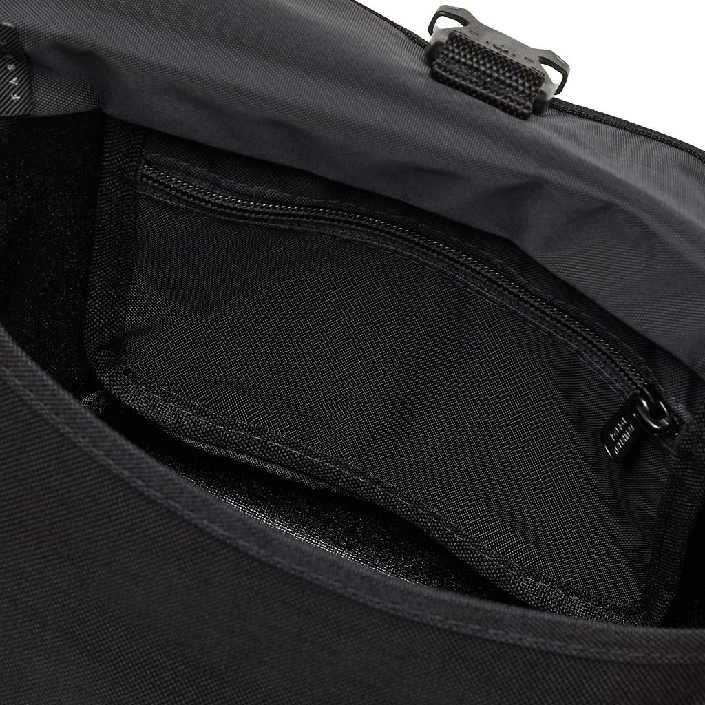 Подлинная сумка-мессенджер из нейлона с клапаном и карманом на молнии MP1603FZP черного цвета [Manhattan Portage] [Официальный]