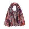 Fashion Women  Viscose Scarf Retro Aztec Floral Voile Hijab Shawlsand Wraps Female Foulards Echarpe Designer