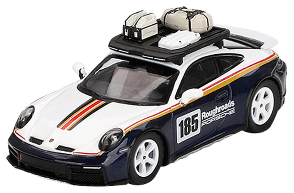MINI GT Porsche 911 Dakar Rally Design Package Синий Металлик Готовый продукт 1/64 Белый/Гентиан (Левая ручка)