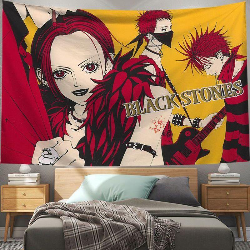NANA Anime Rock Band Tapestry Living Room Bedroom Esports Room Wall Hanging Japanese Manga Punk Style Home Decoration