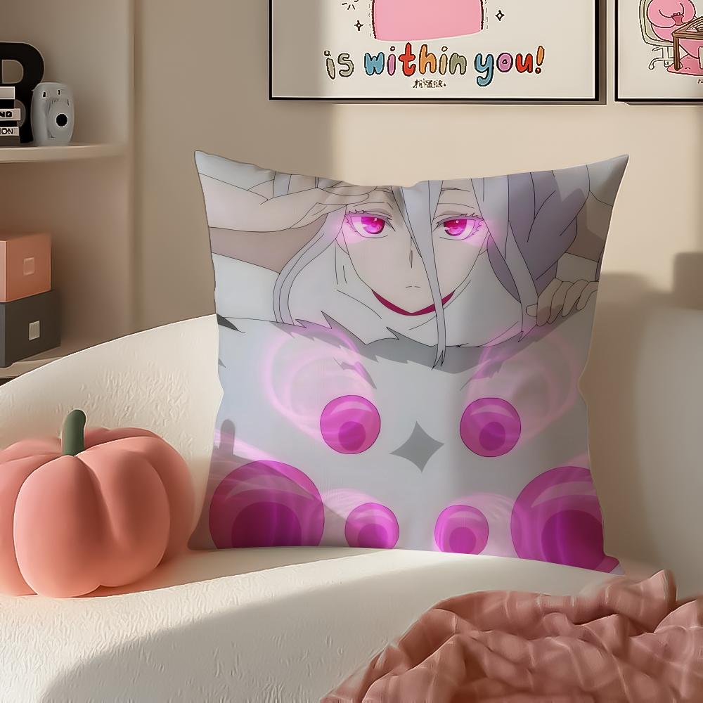Anime SSo Im a Spider So What Cushion Cover Pillowcase Short Plush Invisible zipper Room Sofa Cushion Cover