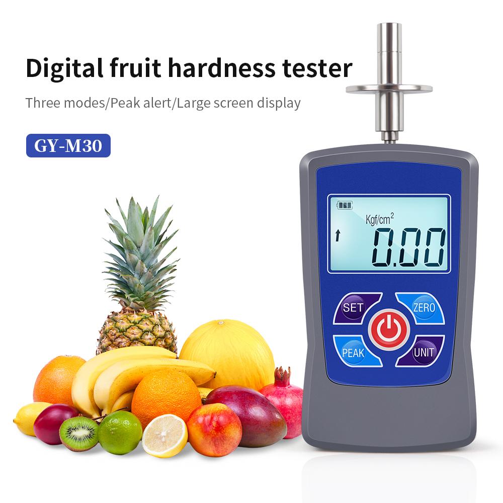 GY-M15 GY-M30 Fruit Hardness Tester LCD Digital Fruit Sclerometer Portable Apples Grapes Oranges Hardness Meter Fruit Durometer