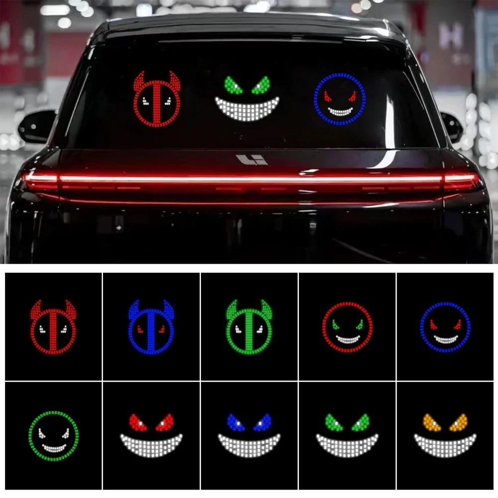 Глаз Дьявола Автомобильный Светодиодный Декоративный Свет Предупредительный Свет на Заднее Стекло Атмосферный Свет Глаз Дьявола Автомобильные Декоративные Аксессуары