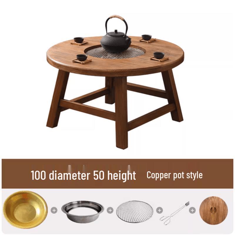 JINGGENG Old Elm Outdoor Tea & BBQ Table