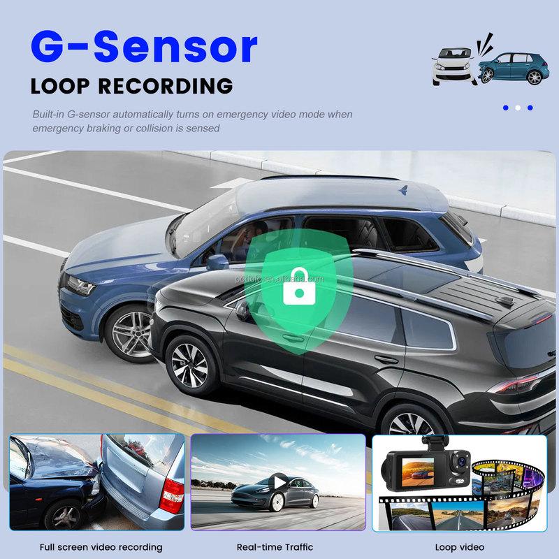 2/3 Camera Dash Cam W/ IR Night Vision Loop Recording & 2" IPS Screen 1080P DVR recorder, video recorder,Car accessories