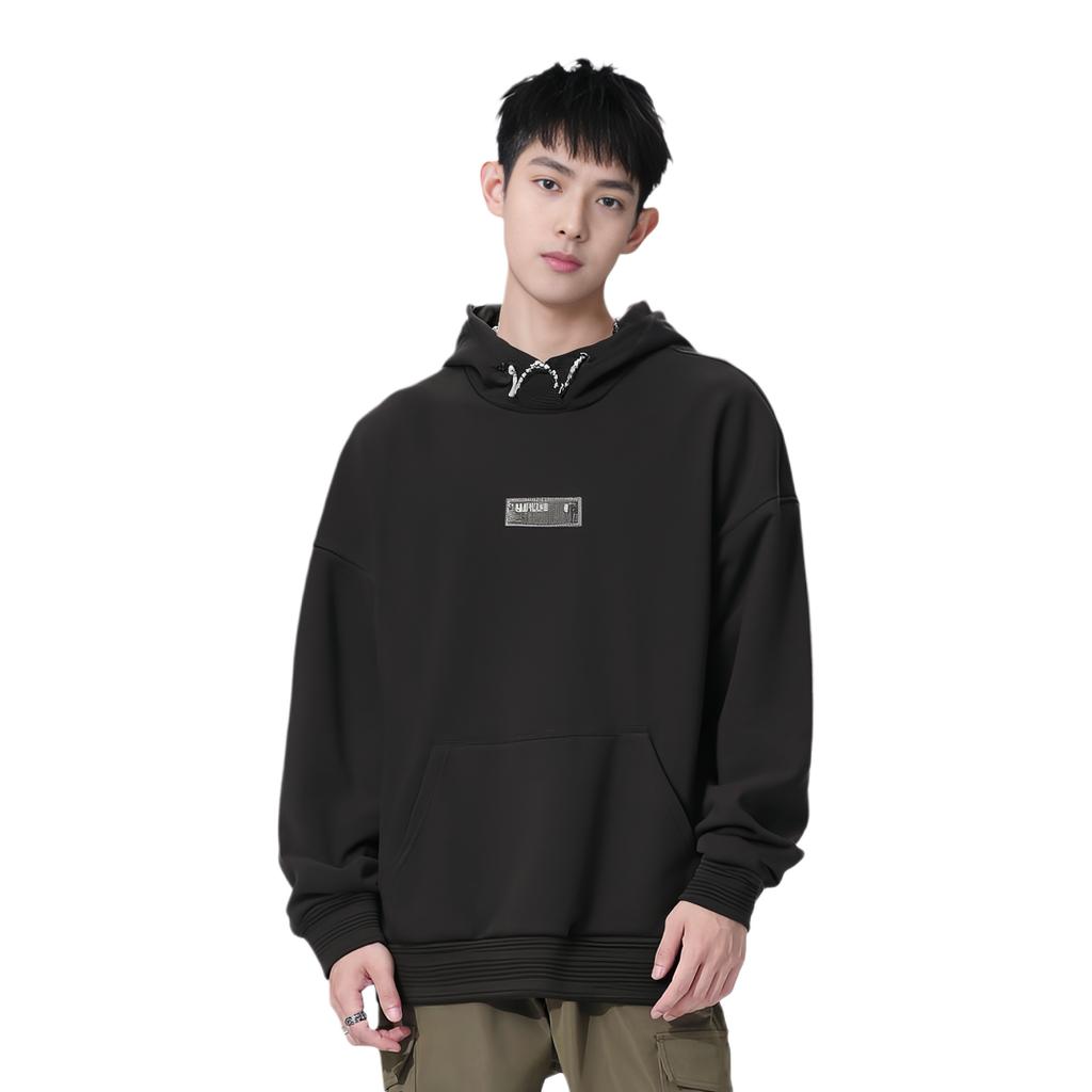 Li Ning Wade Series Casual Loose Pullover Hoodie Men Hoodies Black AWDR111-2