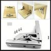 4PCS Folding Hinges Opening-Free 90 Degree Spring Furniture Hinges Damper Buffer Soft Close for Cabinet Cupboard Kitchen Hardware