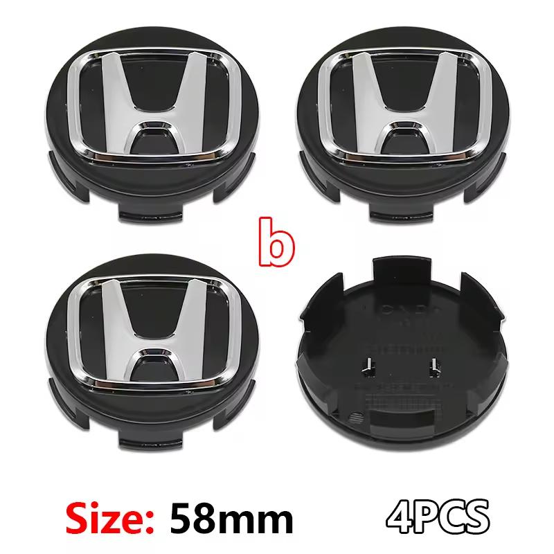 4Pcs/set 69mm 58mm Car Wheel Center Hub Caps Rims Cover Logo For Honda Civic Accord Fit CRV Jazz Odyssey Insight Legend HRV