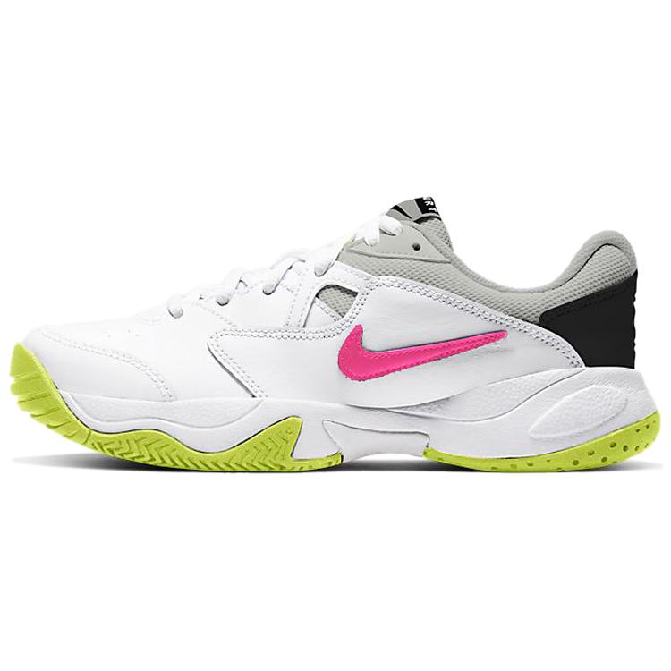 Nike Court Lite 2 Slip Resistant Cushioning Kids' Training Shoes White Gray Pink Kids' CD0440-107