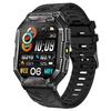 KR82 Waterproof Bracelet Men's Wristband Flashlight 2.1 Inch Smart Watch for Outdoor - Black