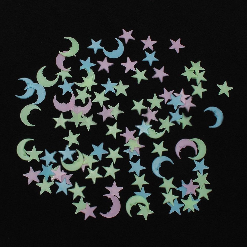 Luminous Home Decal DIY Room Decoration Mural 3D Wall Stickers Stars Moon Stickers Glow In The Dark