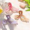 Simple Hollow Streamer Bow Ties Oil Dripping Plastic Hair Claw Clip Hairpin Hair Accessories for Women