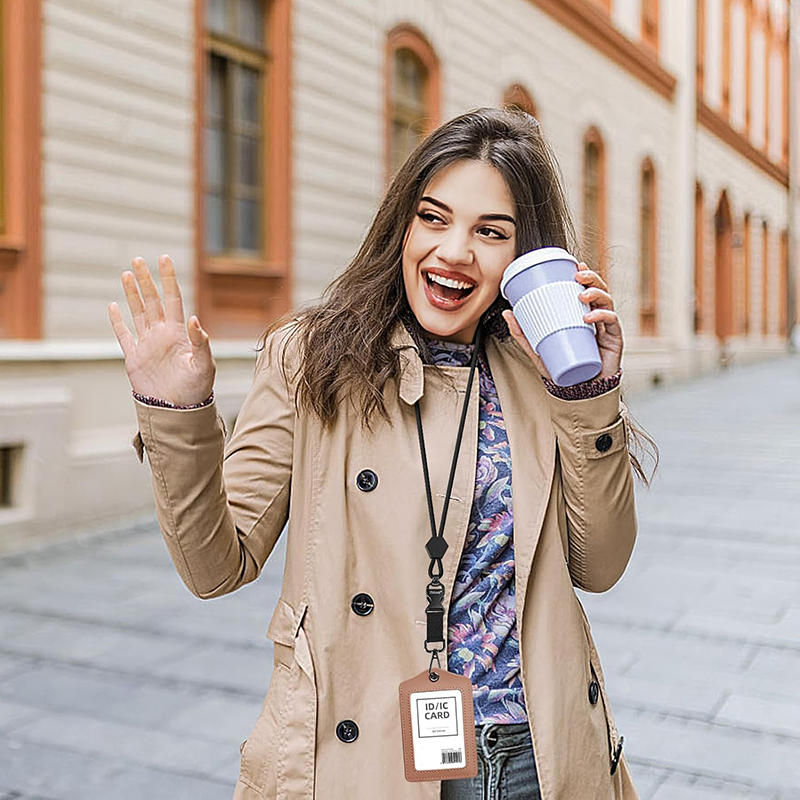 Heavy-Duty Hexagonal Adjustable Metal Hook Round Rope Strap Safety Buckle Removable Buckle Hanging Neck Employee Business Card Holder